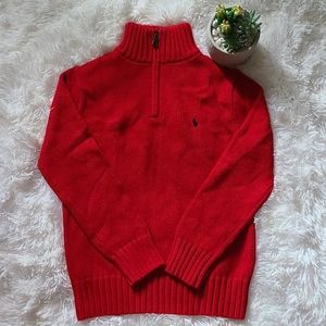 🥰 Lovely Ralph Lauren boys knit red sweater🥰